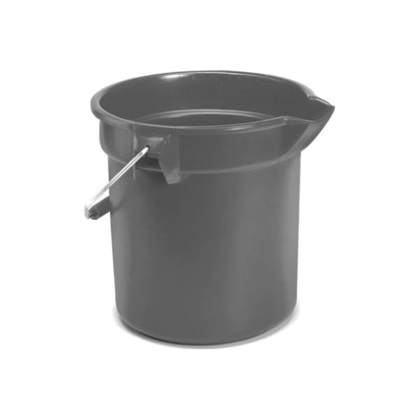 Rubbermaid Commercial 10QT GRY RND Bucket FG296300GRAY - main